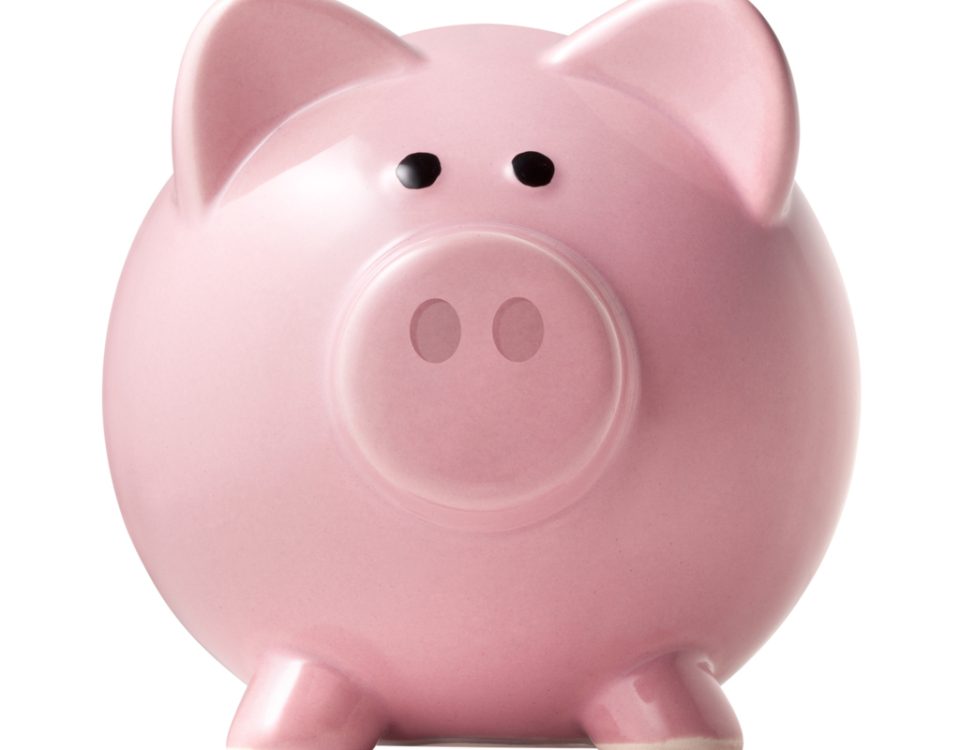 Pink piggy bank picture.